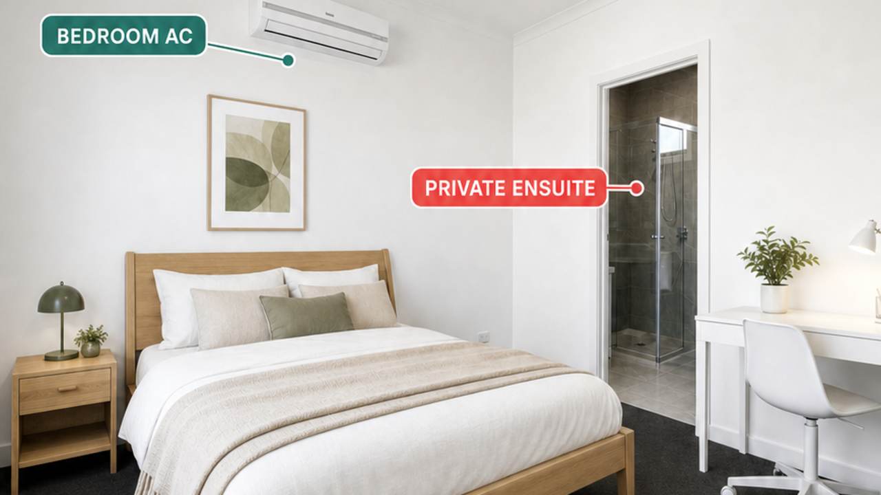 Furnished room with ensuite in a share house