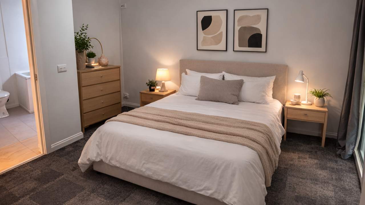 Unfurnished room with own bathroom