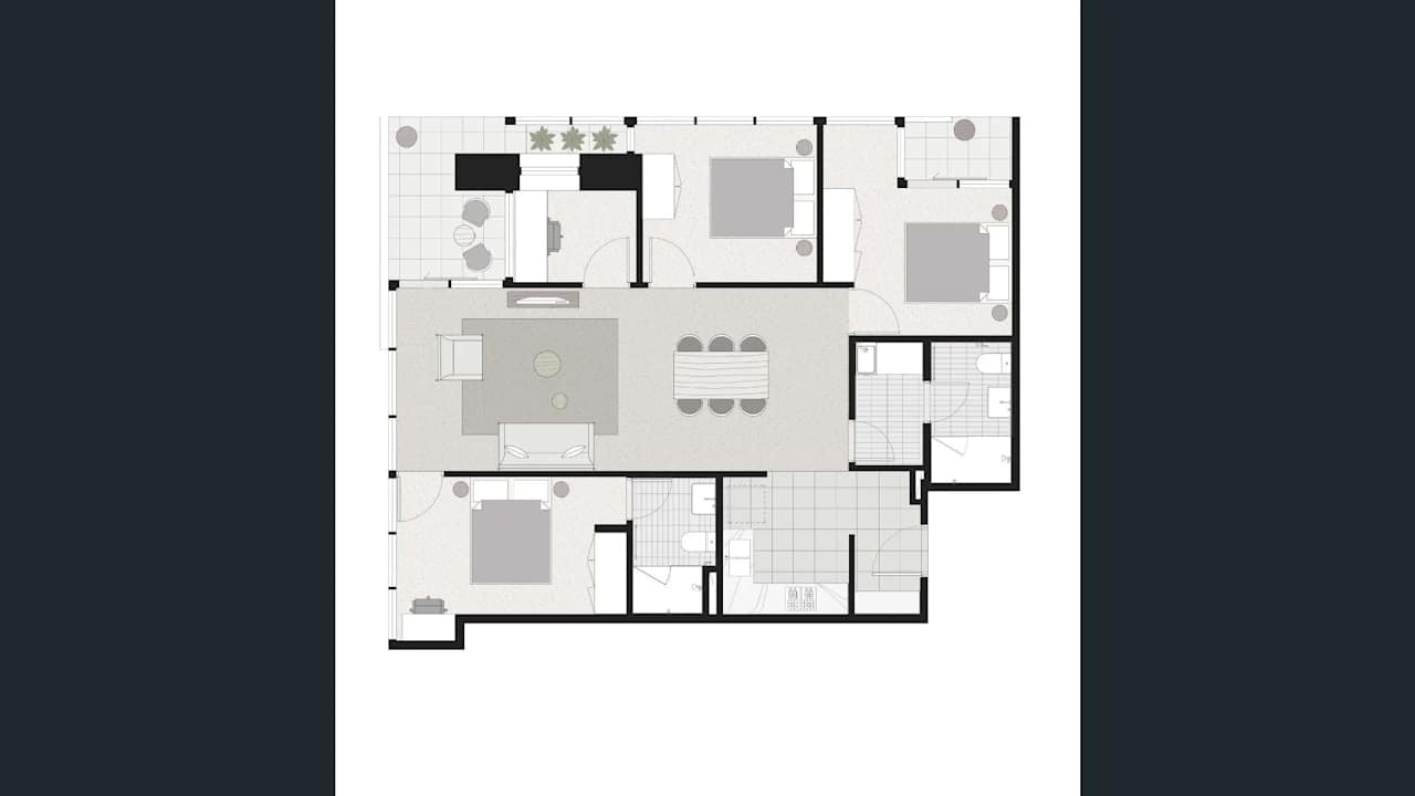 Unfurnished room in a flatshare