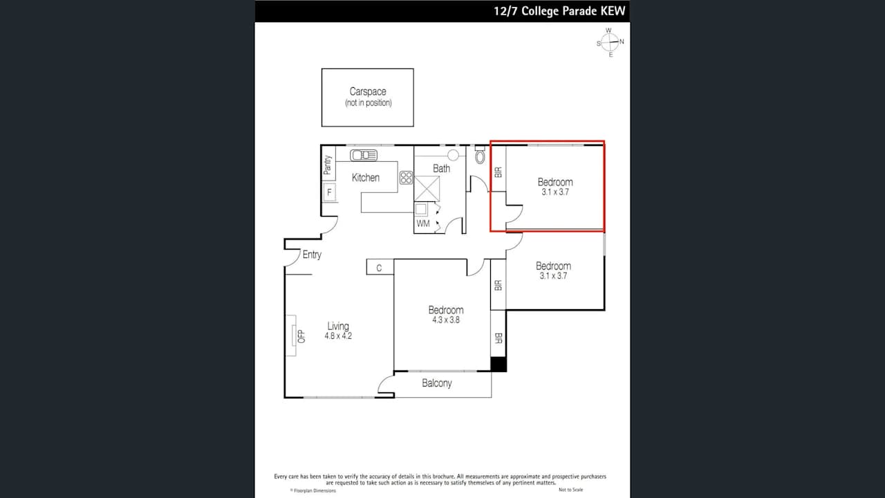 Unfurnished room in a flatshare