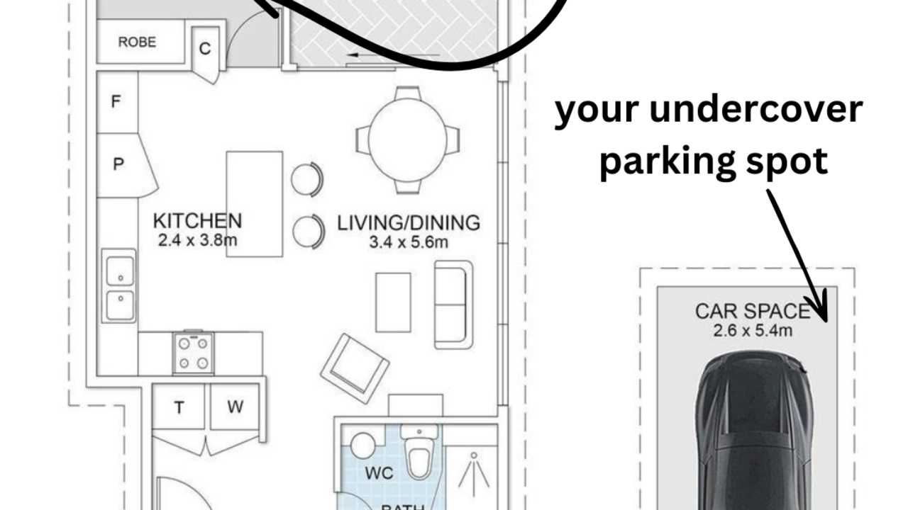 Unfurnished room in a flatshare