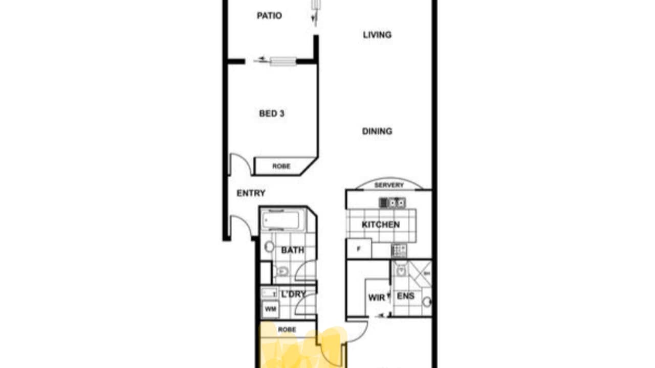 Unfurnished room in a share house