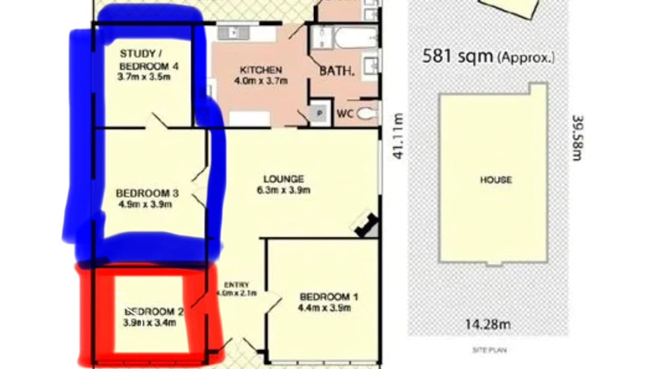 Unfurnished room in a share house