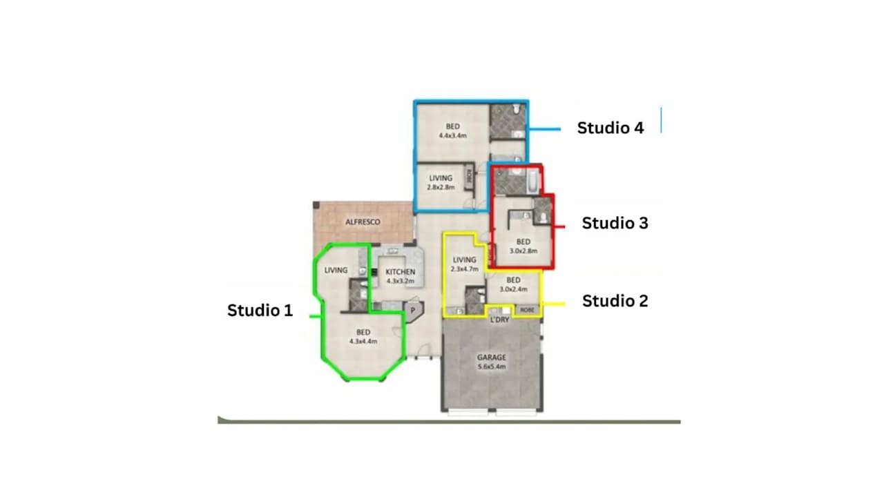 Furnished room with ensuite in a share house