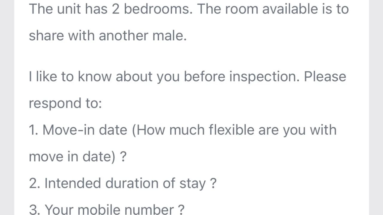 Furnished room in a flatshare