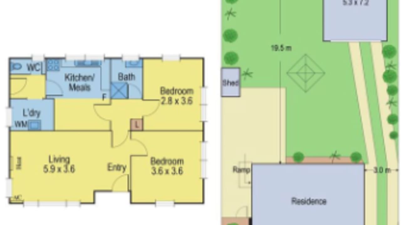 Whole property with 2 rooms for rent