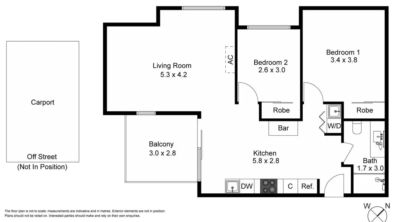Unfurnished room in a flatshare