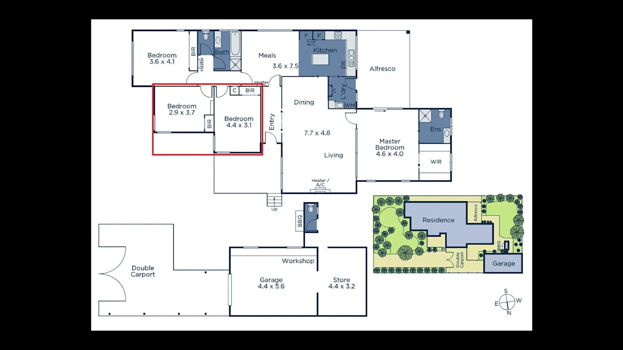 Unfurnished room in a share house