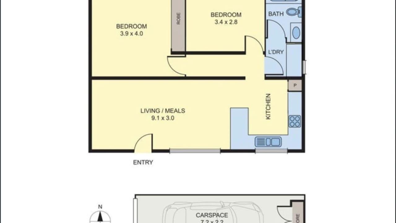 Furnished room in a flatshare