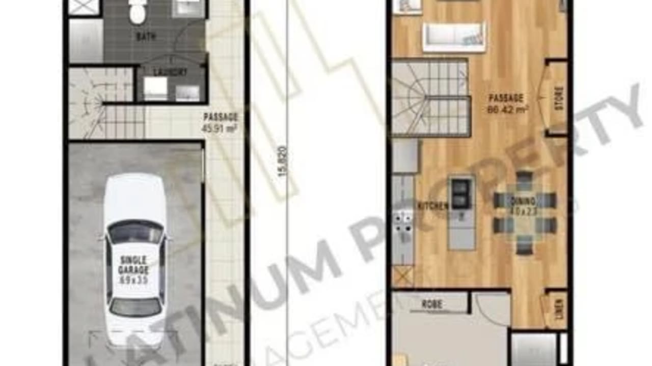 Unfurnished room with own bathroom