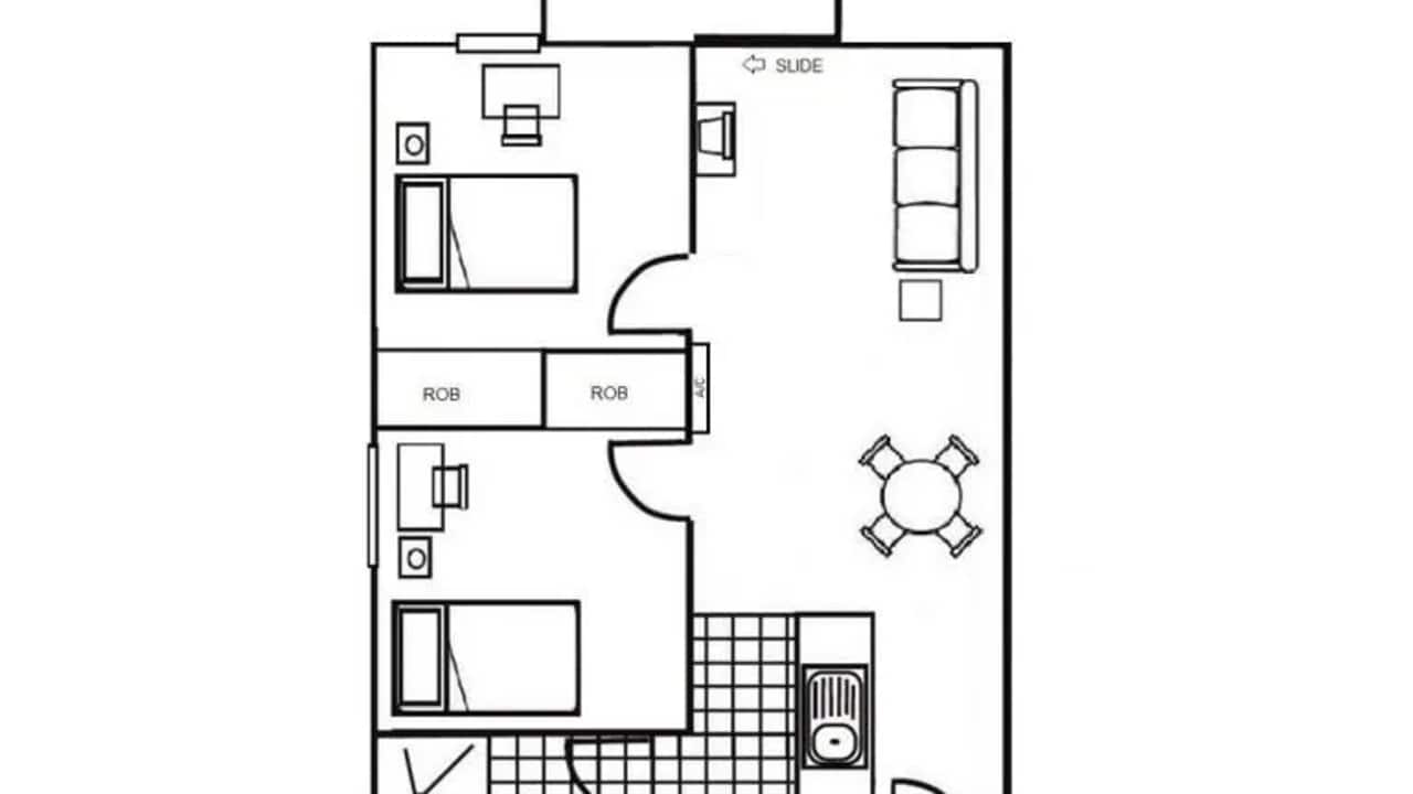 Whole property with 2 rooms for rent