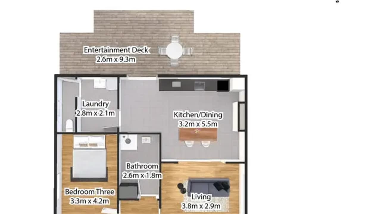 Unfurnished room in a share house