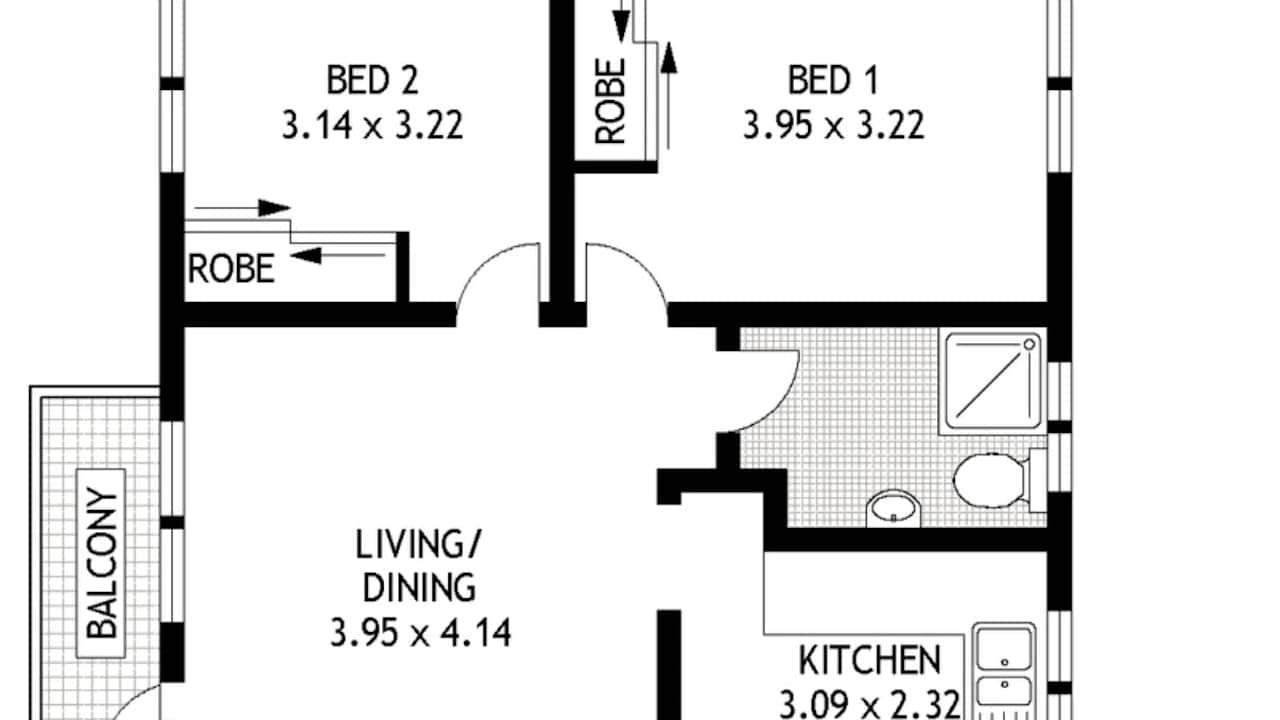 Unfurnished room in a flatshare