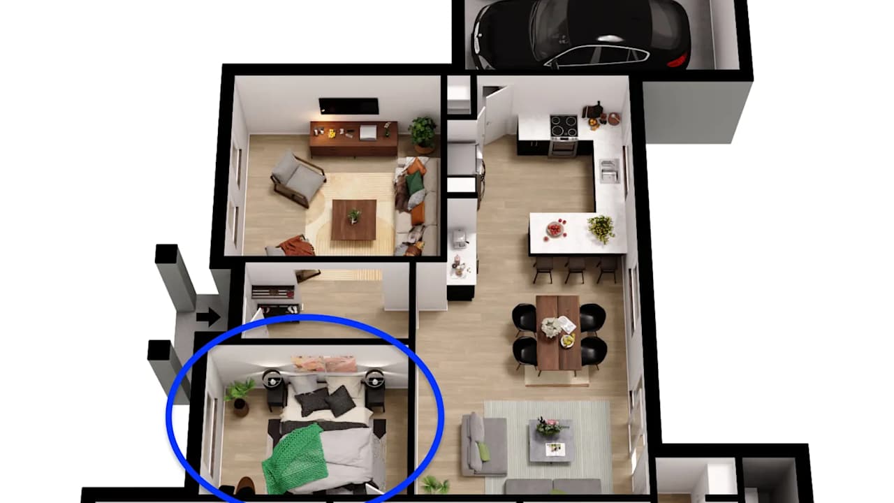 Room with own bathroom