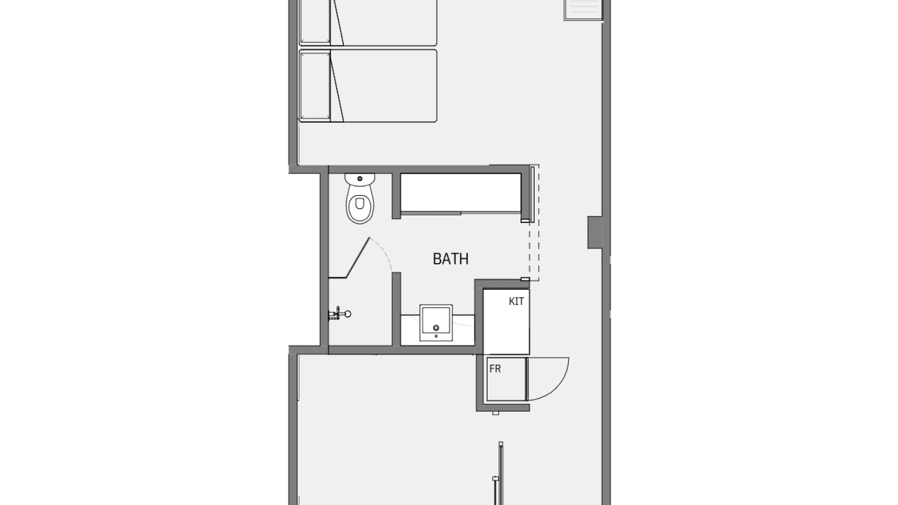 Furnished room studio flat for rent