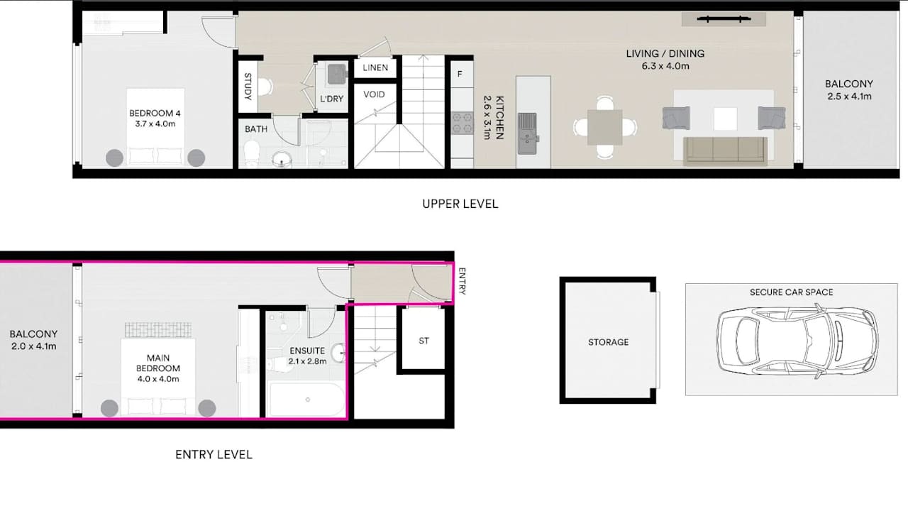Furnished room with ensuite in a flatshare
