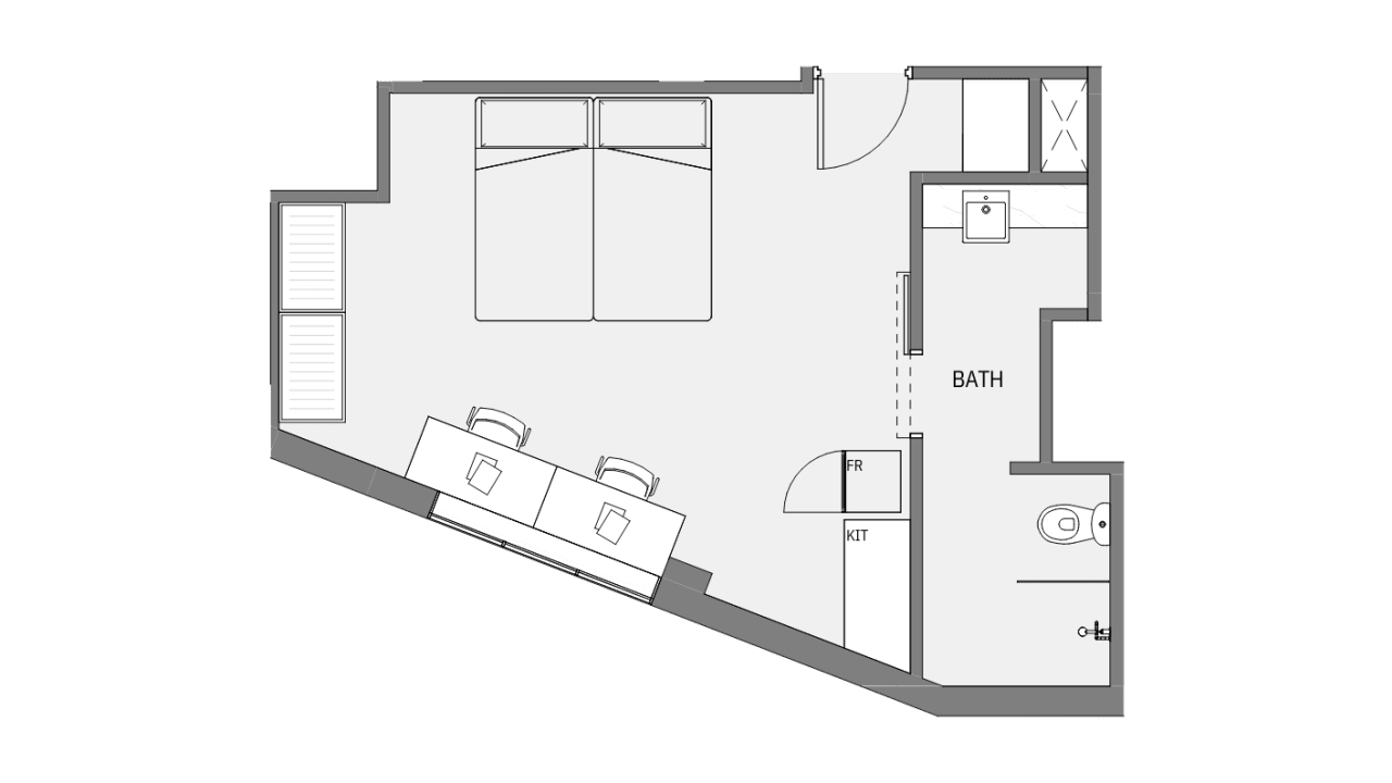 Furnished room studio flat for rent