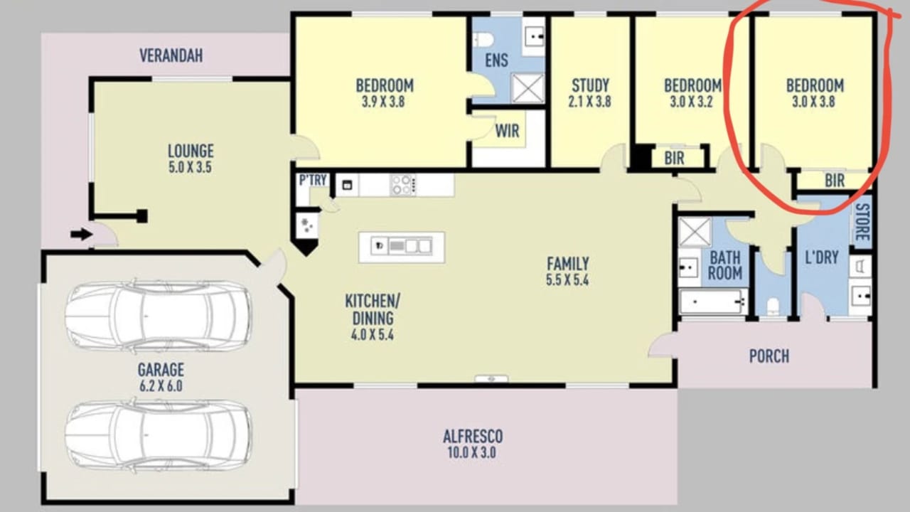 Unfurnished room with own bathroom