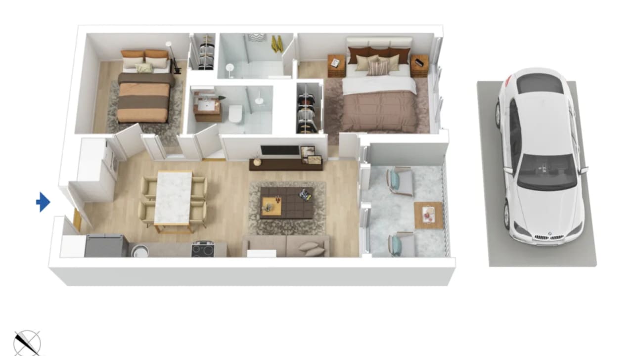 Furnished room with ensuite in a share house