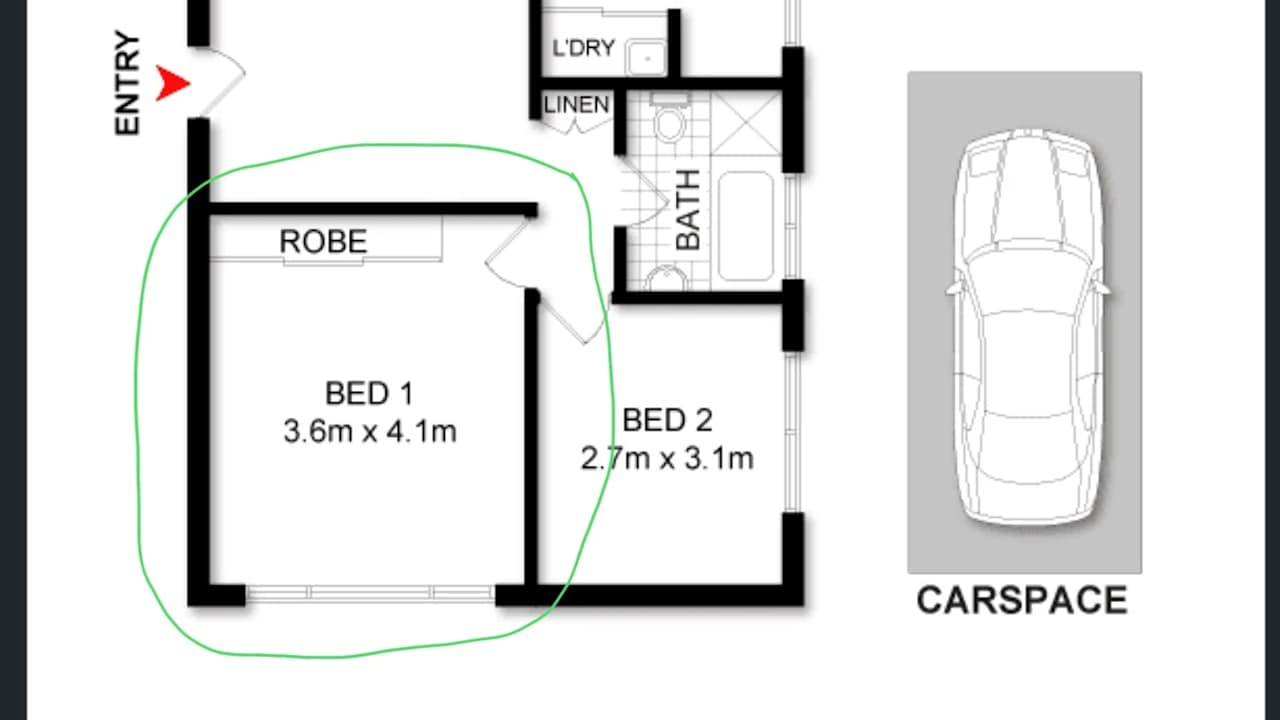 Furnished room in a flatshare