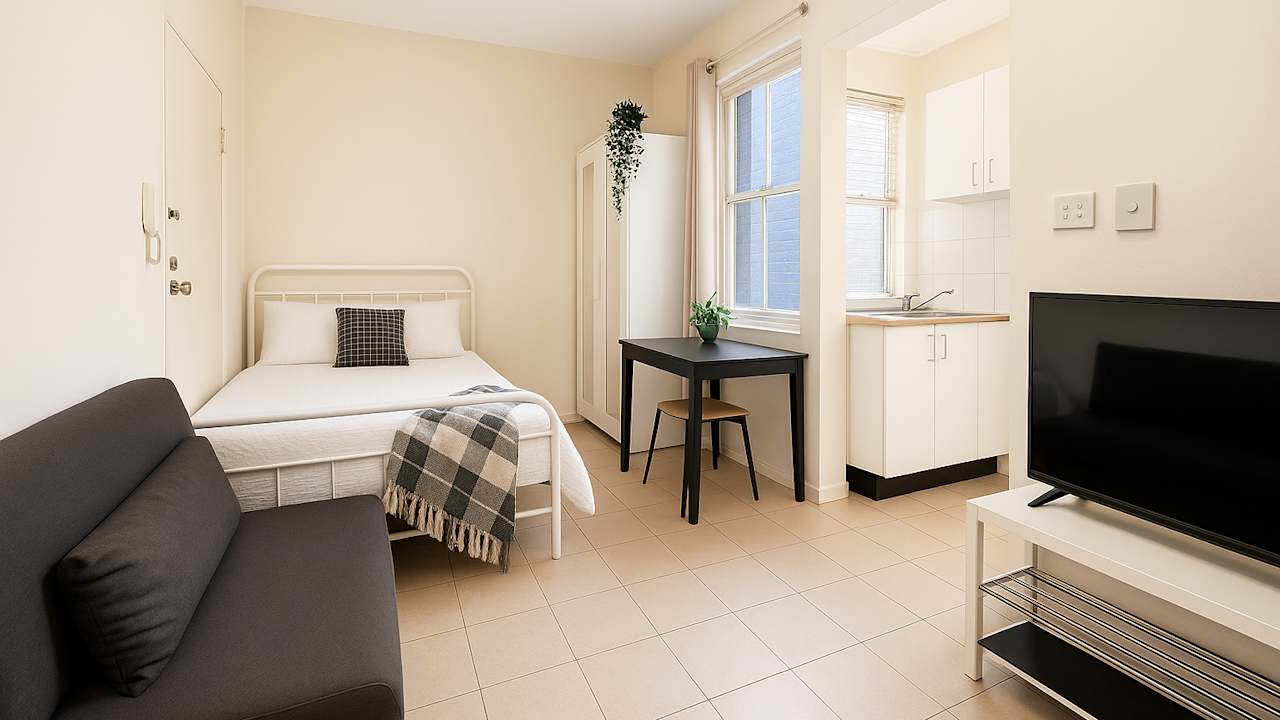 Furnished room studio flat for rent