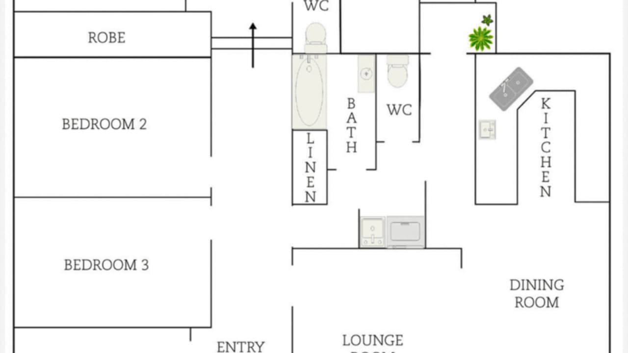 Unfurnished room in a share house